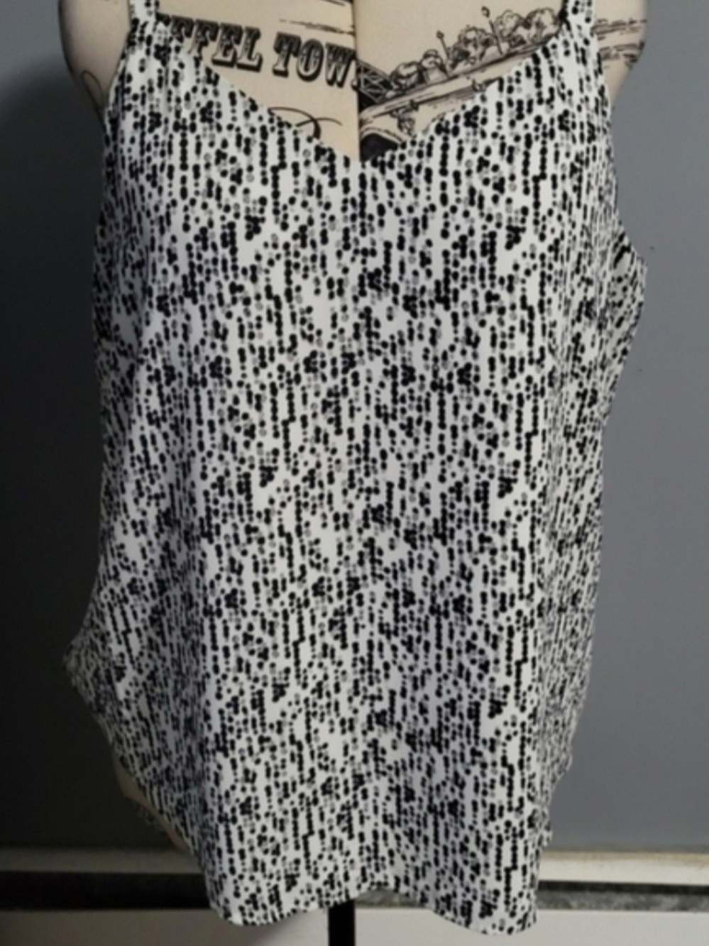🌸 Ricki's Black and White Dot-Stripe Cami